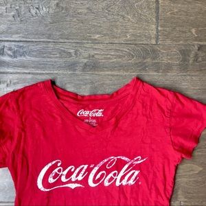 Coca Cola v neck fitted t shirt